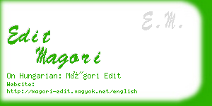 edit magori business card